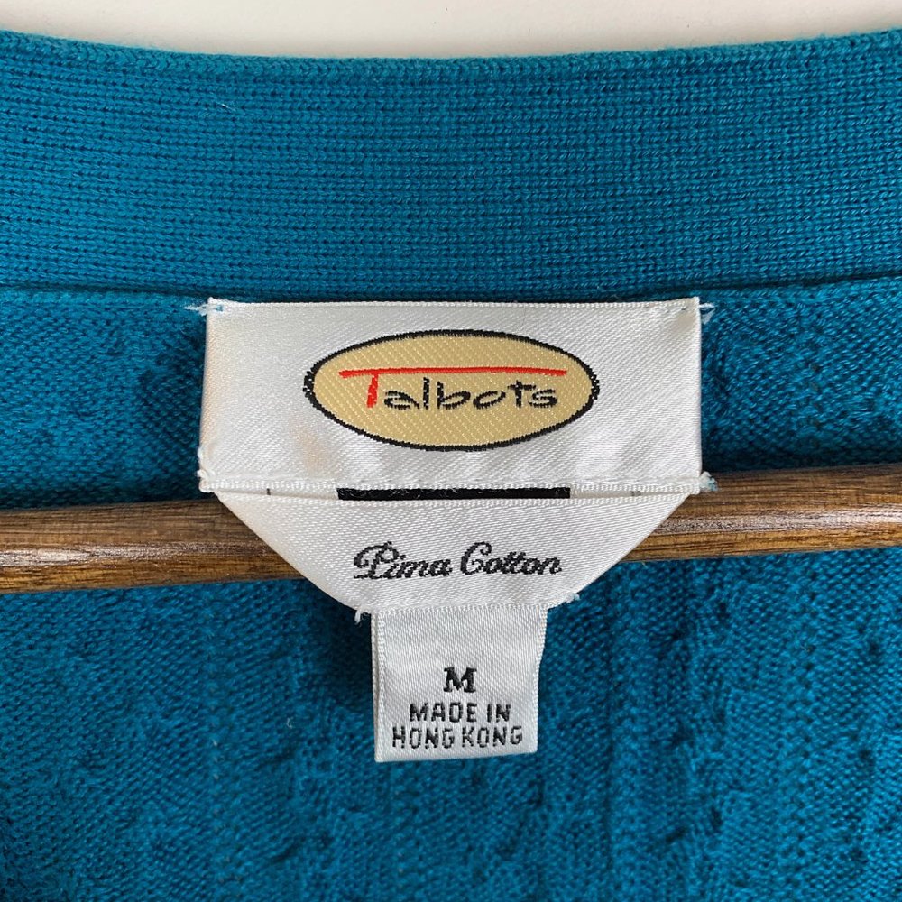 3/$25 Talbots Cable Knit Button-Front Cardigan - Picture 4 of 7